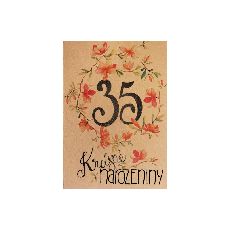 Přáníčko BeBechy – recyklovaný papír – 35