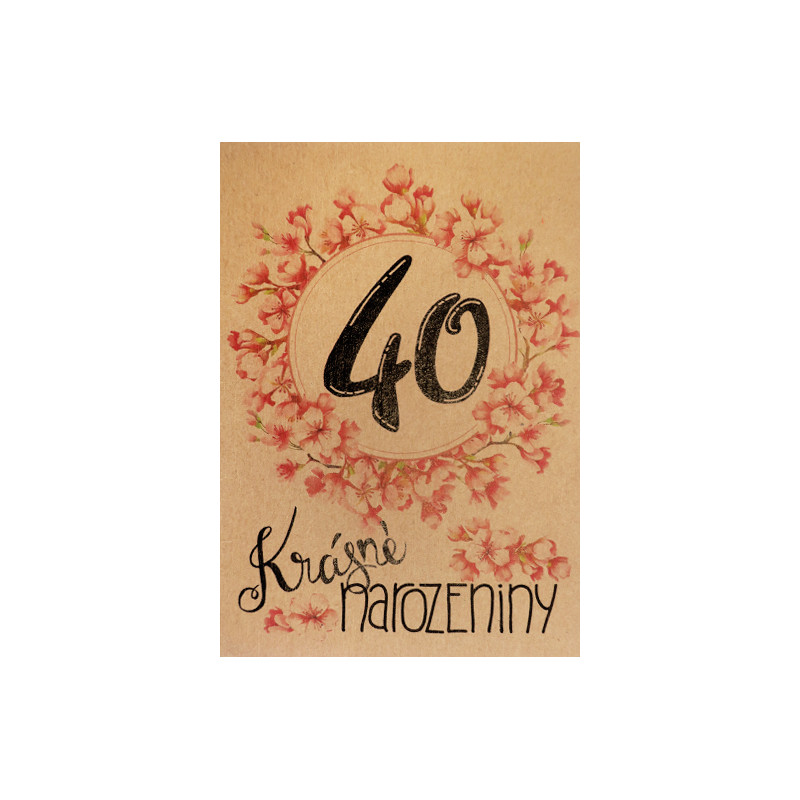 Přáníčko BeBechy – recyklovaný papír – 40