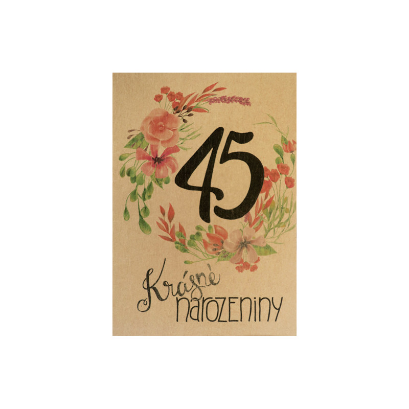 Přáníčko BeBechy – recyklovaný papír – 45