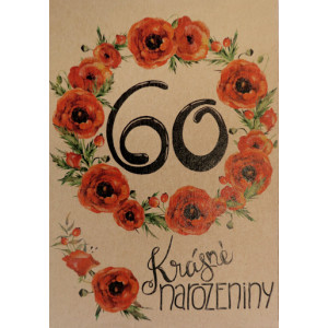 Přáníčko BeBechy – recyklovaný papír – 60