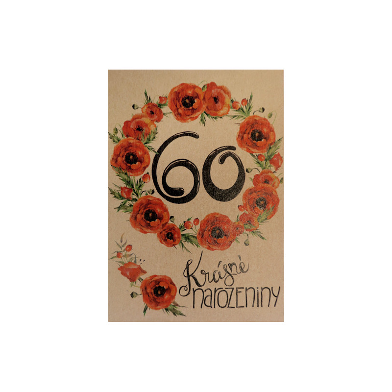Přáníčko BeBechy – recyklovaný papír – 60