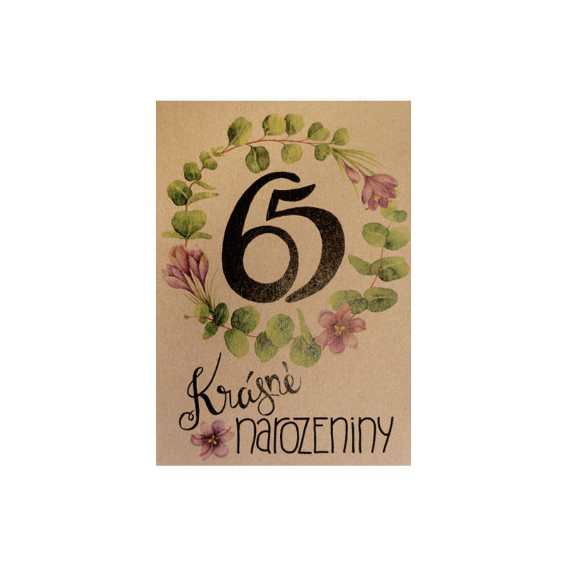 Přáníčko BeBechy – recyklovaný papír – 65