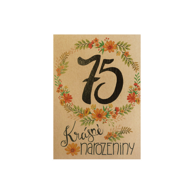 Přáníčko BeBechy – recyklovaný papír – 75