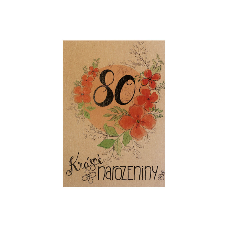 Přáníčko BeBechy – recyklovaný papír – 80