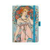 Denní diář A5 - Alfons Mucha 2027 - Modrý