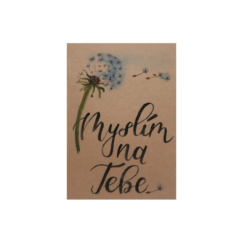 Přáníčko BeBechy – recyklovaný papír - Myslím 2
