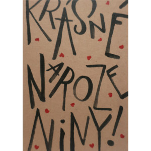 Přáníčko BeBechy – recyklovaný papír - Narozeniny