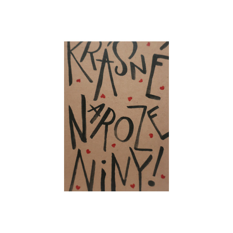 Přáníčko BeBechy – recyklovaný papír - Narozeniny
