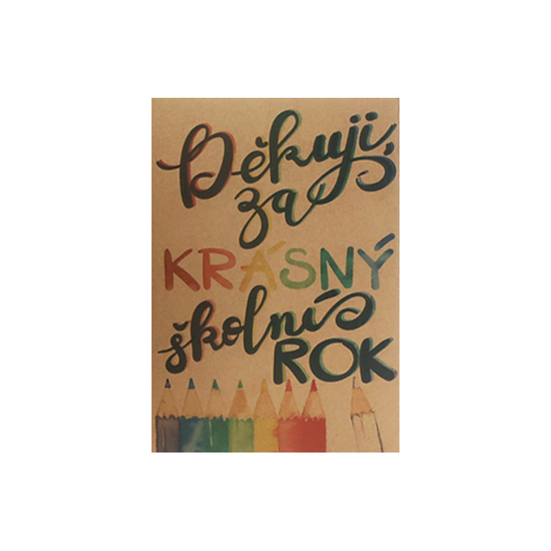 Přáníčko BeBechy – recyklovaný papír – Školní rok