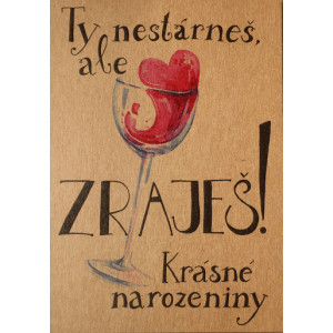Přáníčko BeBechy - recyklovaný papír - Zraješ
