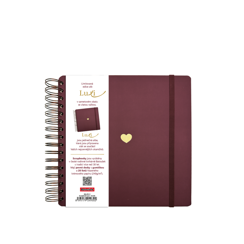 Scrapbook Luxi - 210x210 - lamino - bordó