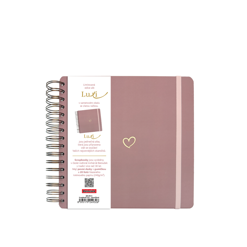 Scrapbook Luxi - 210x210 - lamino - starorůžová