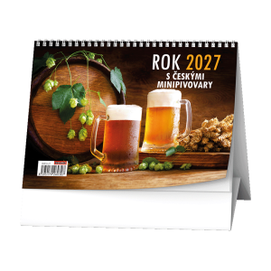 Stolní kalendář - Rok 2027 s českými minipivovary