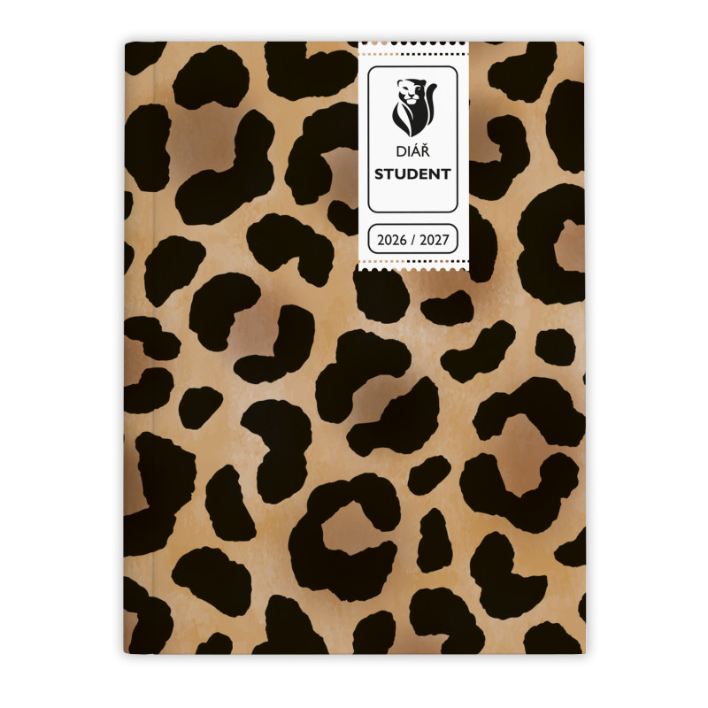 Týdenní diář - Student - V8 - lamino - kapesní - Leopard