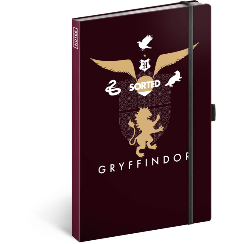 NOTIQUE Notes Harry Potter – Gryffindor, linkovaný, 13 x 21 cm