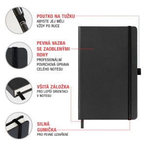 NOTIQUE Notes Krtek Auta, linkovaný, 13 x 21 cm