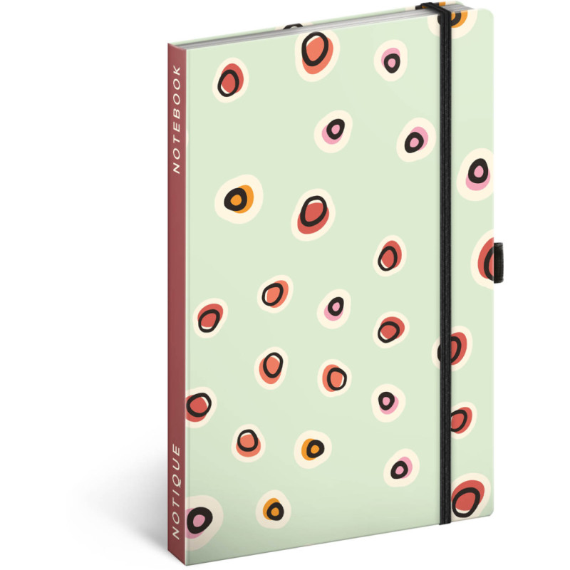NOTIQUE Notes Puntíky, linkovaný, 13 x 21 cm