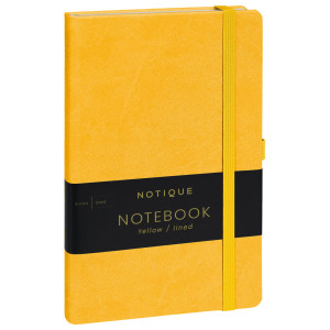 NOTIQUE Notes Žlutý, linkovaný, 13 x 21 cm