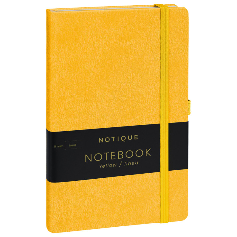 NOTIQUE Notes Žlutý, linkovaný, 13 x 21 cm