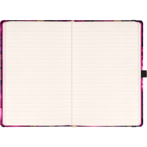 NOTIQUE Notes Fialové květy, linkovaný, 13 x 21 cm