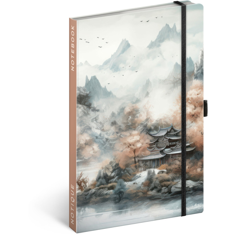 NOTIQUE Notes Japonsko, linkovaný, 13 x 21 cm