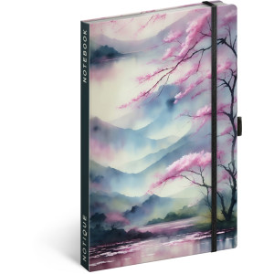 NOTIQUE Notes Sakura, linkovaný, 13 x 21 cm