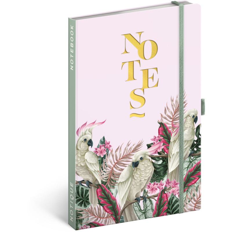 NOTIQUE Notes Kakadu, linkovaný, 13 x 21 cm