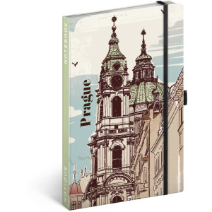 NOTIQUE Notes Praha, linkovaný, 13 x 21 cm