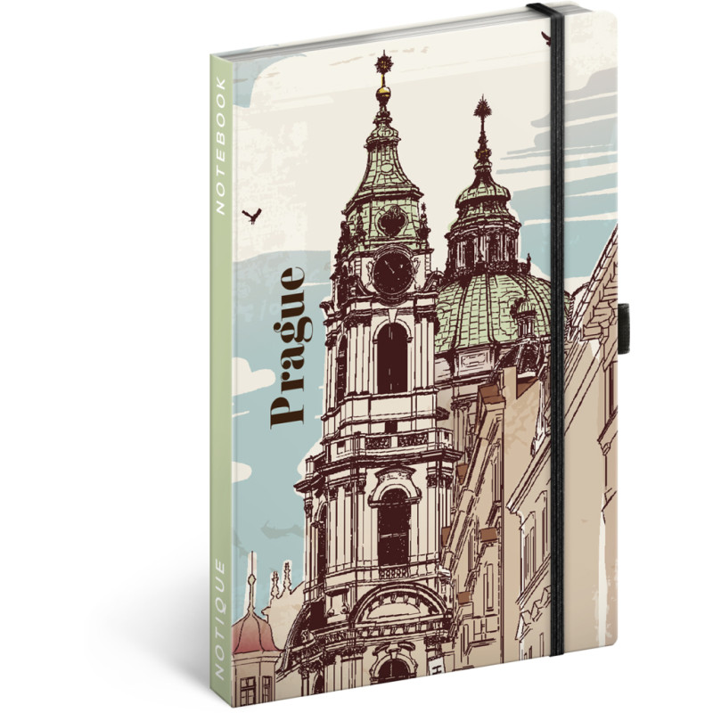 NOTIQUE Notes Praha, linkovaný, 13 x 21 cm