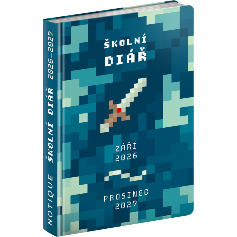 NOTIQUE Školní diář Gamer (září 2026 – prosinec 2027), 9,8 x 14,5 cm