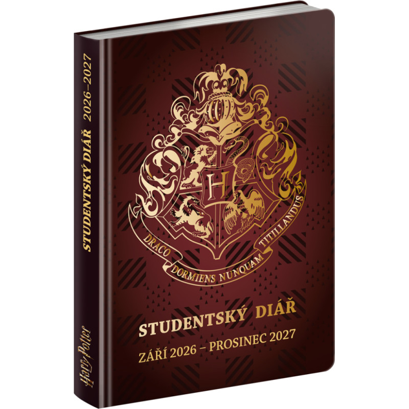 NOTIQUE Studentský diář Harry Potter (září 2026 – prosinec 2027), 9,8 x 14,5 cm