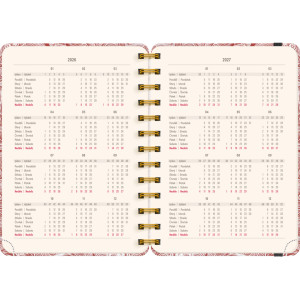 NOTIQUE Spirálový 18měsíční diář Petito – Mraky 2026/2027, 13 x 18 cm