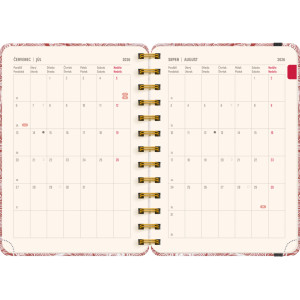 NOTIQUE Spirálový 18měsíční diář Petito – Mraky 2026/2027, 13 x 18 cm