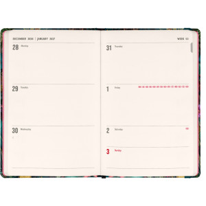 NOTIQUE Weekly Purse size planner Tropical Jungle 2027, 9,8 x 14,5 cm