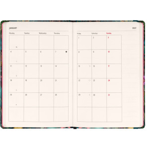 NOTIQUE Weekly Purse size planner Tropical Jungle 2027, 9,8 x 14,5 cm