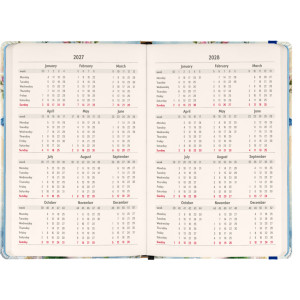 NOTIQUE Weekly Purse size planner Birds 2027, 9,8 x 14,5 cm
