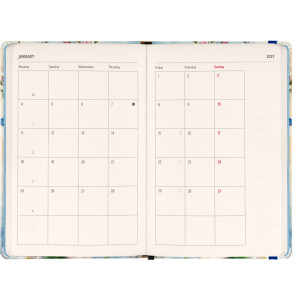 NOTIQUE Weekly Purse size planner Birds 2027, 9,8 x 14,5 cm