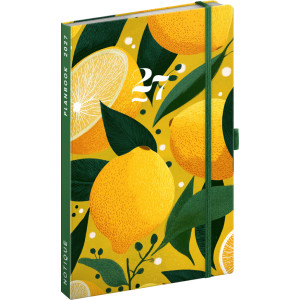 NOTIQUE Planbook diář/notes Citróny 2027, 13 x 21 cm