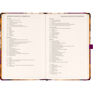 NOTIQUE Planbook diář/notes Vintage květy 2027, 13 x 21 cm
