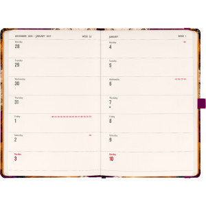 NOTIQUE Planbook planner/notebook Vintage Flowers 2027, 13 x 21 cm