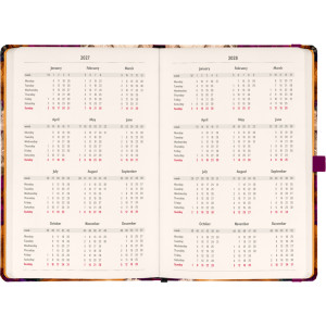 NOTIQUE Planbook planner/notebook Vintage Flowers 2027, 13 x 21 cm