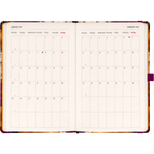 NOTIQUE Planbook planner/notebook Vintage Flowers 2027, 13 x 21 cm