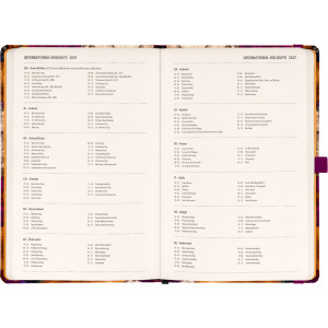 NOTIQUE Planbook planner/notebook Vintage Flowers 2027, 13 x 21 cm