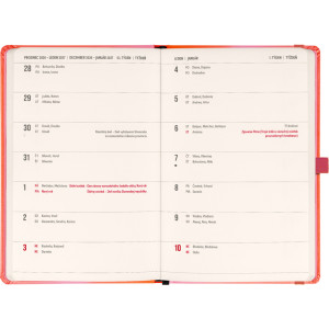 NOTIQUE Planbook diář/notes Korál 2027, 13 x 21 cm