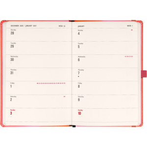 NOTIQUE Planbook planner/notebook Coral 2027, 13 x 21 cm