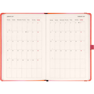 NOTIQUE Planbook planner/notebook Coral 2027, 13 x 21 cm
