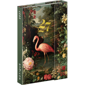 NOTIQUE Magnetic weekly planner Flamingo 2027, 11 x 16 cm