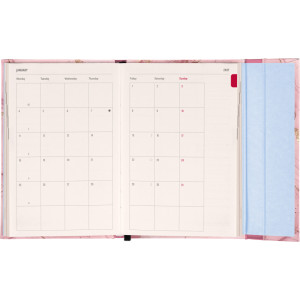 NOTIQUE Magnetic weekly planner Pink Marble 2027, 11 x 16 cm