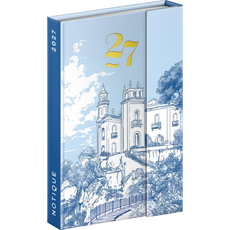 NOTIQUE Magnetic weekly planner Villa 2027, 11 x 16 cm