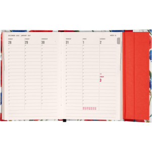 NOTIQUE Magnetic weekly planner Poppies 2027, 11 x 16 cm